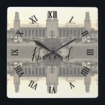 Vintage Iraq Baghdad central railway station  Square Wall Clock<br><div class="desc">Mega Pack 220 HD Photos Resolution for Print only $60 https://megaspacks.gumroad.com/l/suluy</div>