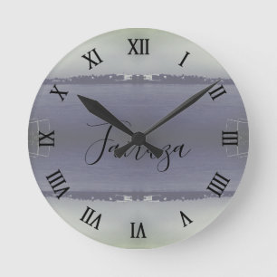 Vintage Iraq Baghdad forat river  Round Clock