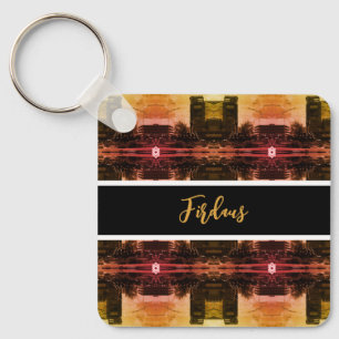 Vintage Iraq Baghdad fountain 1970 Keychain