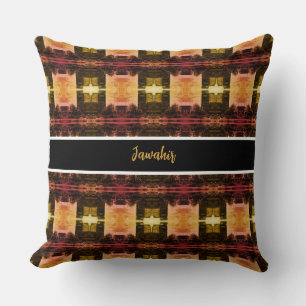 Vintage Iraq Baghdad fountain 1970 Throw Pillow