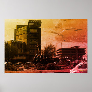 Vintage Iraq baghdad fountain Poster