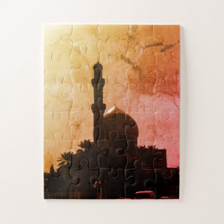 Vintage Iraq Baghdad mosque taxis Jigsaw Puzzle