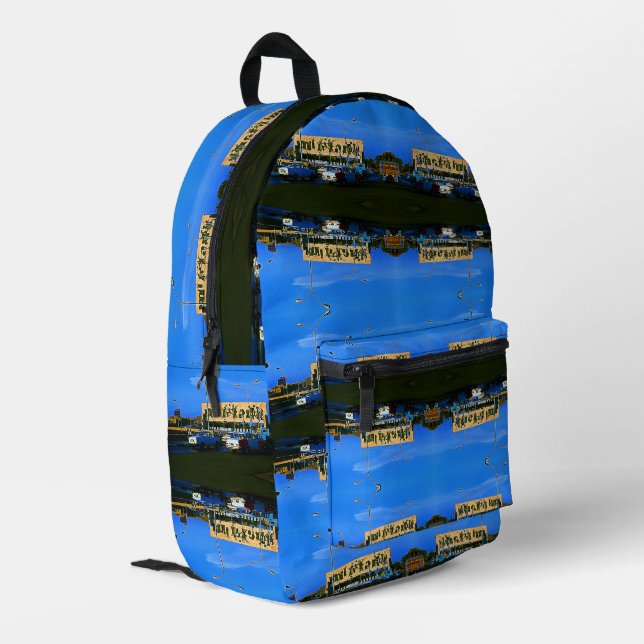 Vintage Iraq Baghdad tahrir square  Printed Backpack (Back Corner Left)