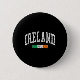 Vintage Ireland Flag Irish Retro Throwback Mens Wo 2 Inch Round Button