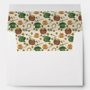 Vintage Ireland Icon Pattern Envelope