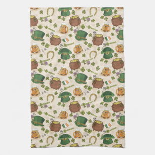Vintage Ireland Icon Pattern Kitchen Towel