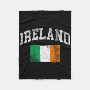 Vintage Ireland Irish Flag St Patrick's Day Fleece Blanket