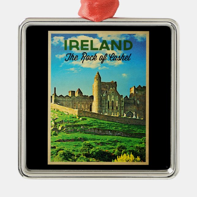 Vintage Ireland Rock Of Cashel Metal Ornament (Front)