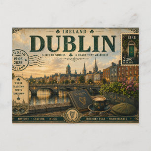 Vintage Ireland Vacation Souvenir Postcard