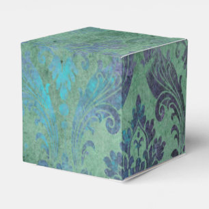 Vintage iridescent Damask Favor Box