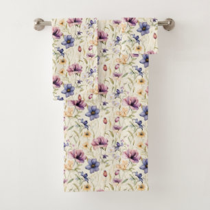 Vintage Iris Flowers Motif