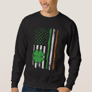 Vintage Irish American Flag Ireland Flag Saint Pat Sweatshirt