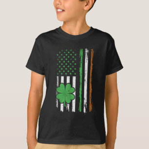Vintage Irish American Flag Ireland Flag Saint Pat T-Shirt