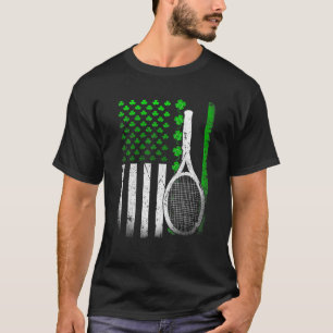Vintage Irish American Flag St Patricks Day Tennis T-Shirt