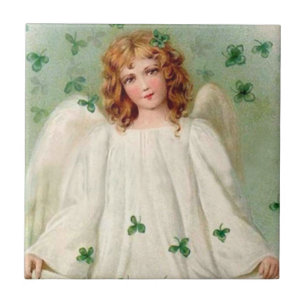 Vintage Irish Angel tile