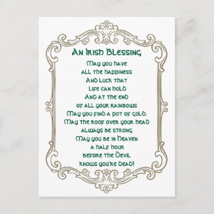 Vintage Irish Blessing St. Patrick’s Day Greeting Holiday Postcard