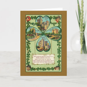 Vintage Irish Castles St. Patrick's Day Card