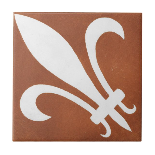 Vintage Irish Ceramic Art Design Red Tile (Front)