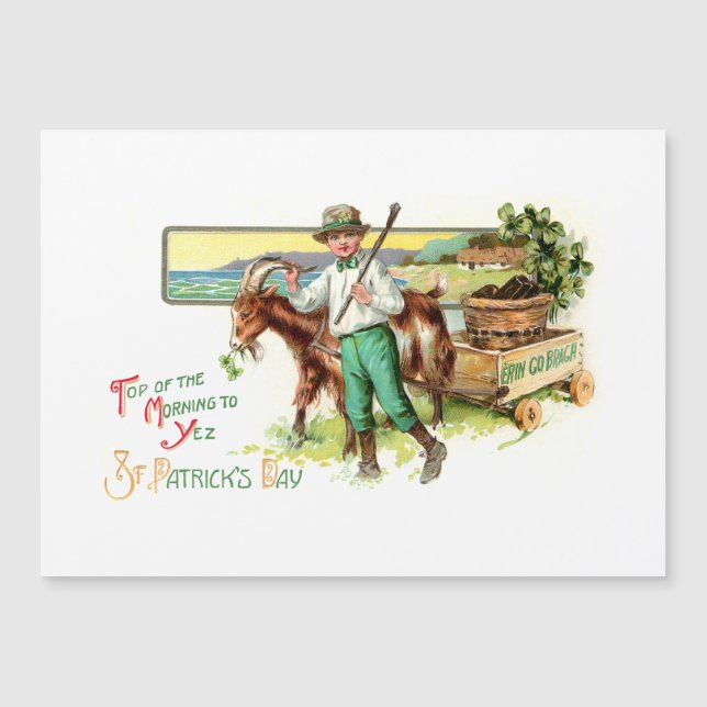 Vintage Irish Lad St. Patrick's Day Greeting (Front)