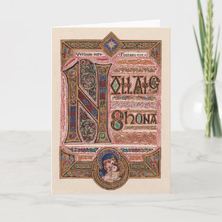 Vintage Irish Religious Christmas Greeting Card