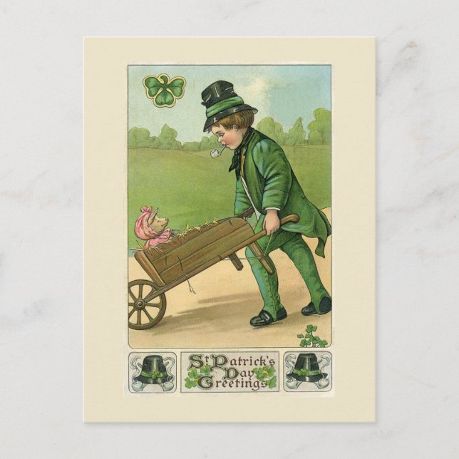 Vintage Irish Saint Patrick's Day Holiday Postcard (Front)