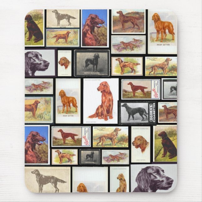 Vintage Irish Setter Cigarette Cards Mousepad (Front)