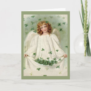 Vintage Irish St Patrick's Day Angel Card
