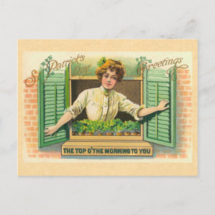 Vintage Irish Top o' the Morning Postcard
