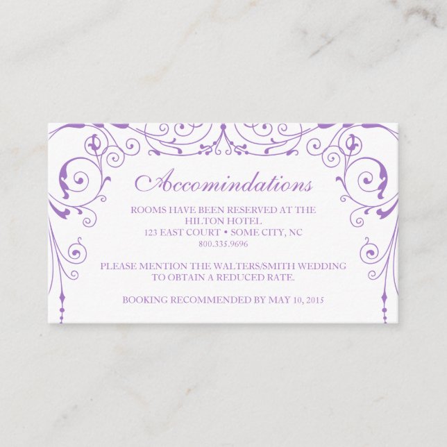 Vintage Ironworks Accommodations Card (Front)