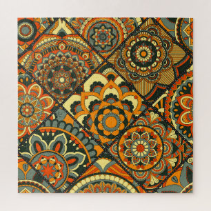 Vintage Islamic motifs, decorative seamless. Jigsaw Puzzle