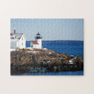Vintage Island Lighthouse Custom Photo Jigsaw Puzzle