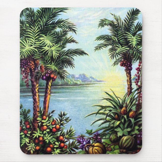 Vintage Island Mouse Pad (Front)