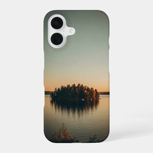 Vintage Islet at Sunset iPhone 16 Case (Back)