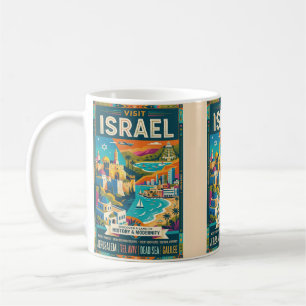 Vintage Israel Travel Poster Coffee Mug