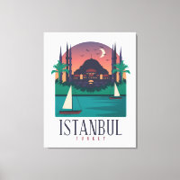 Vintage Istanbul Turkey Skyline