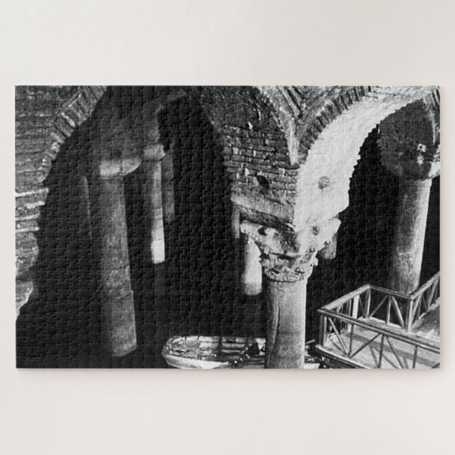Vintage Istanbul Underground Cistern Basilica Jigsaw Puzzle (Horizontal)