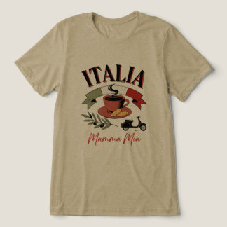 Vintage Italia Coffee, Retro Scooter & Mamma Mia Tri-Blend Shirt