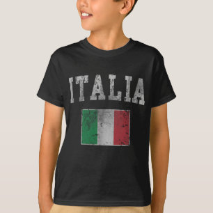 Vintage Italia Italian Flag Italy Italiano T-Shirt
