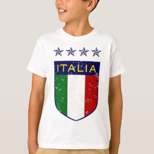 Vintage Italia Soccer Double-sided  T-Shirt