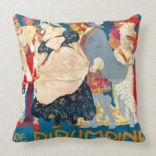 Vintage Italian Ad 1907 Throw Pillow