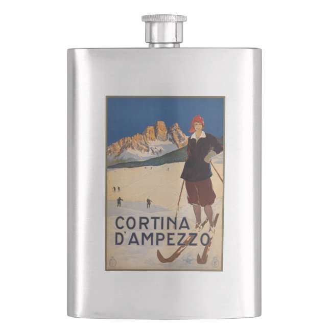 Vintage Italian Alps flask (Front)