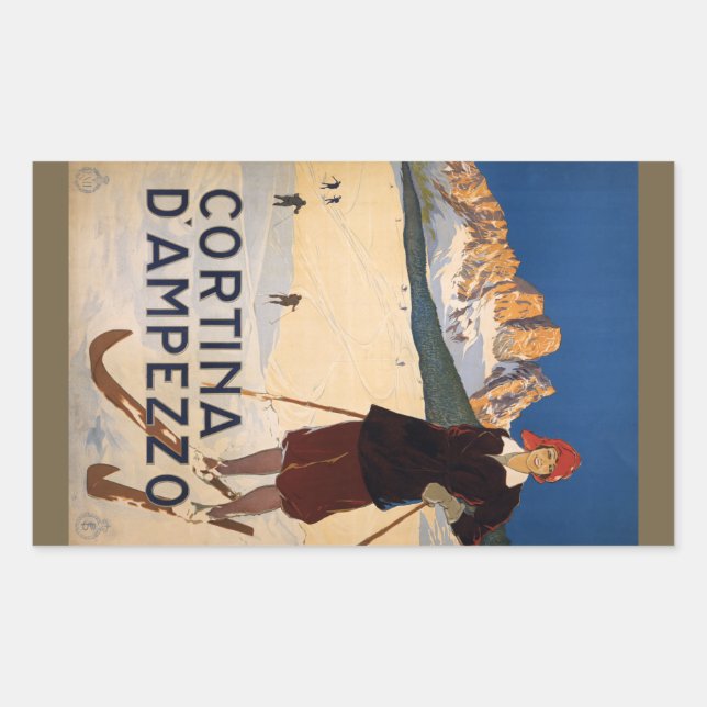 Vintage Italian Alps Italy stickers (Front)