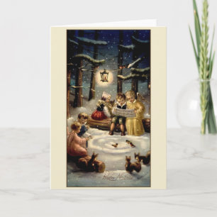 Vintage Italian Angels Buon Natale Christmas Card