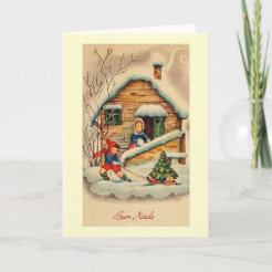 Witch jolly thegraphicsfairy clapsaddle witchy numbernineteen Italian Christmas Cards | Zazzle CA