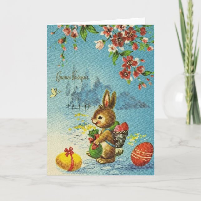Vintage Italian Buona Pasqua Easter Card (Front)