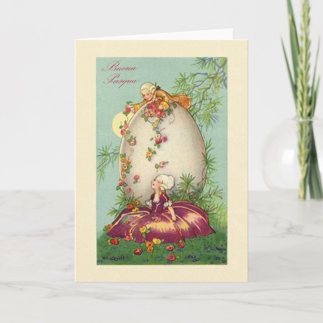 Vintage Italian Buona Pasqua Easter Card (Front)