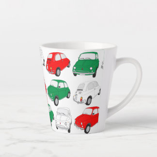 Vintage Italian Car Pattern Latte Mug
