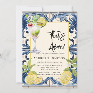 Vintage Italian   Citrus Lemon   Bridal Shower Invitation
