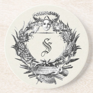 Vintage Italian Ephemera Frame Coaster