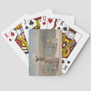 Vintage Italian Family Walking on a Bridge Playing Cards